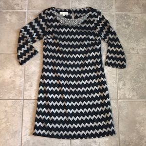 3-4 sleeve shift dress